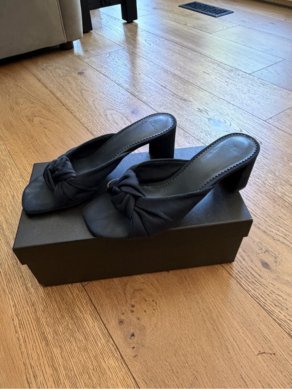 J. Crew Navy Shoe Box with Label